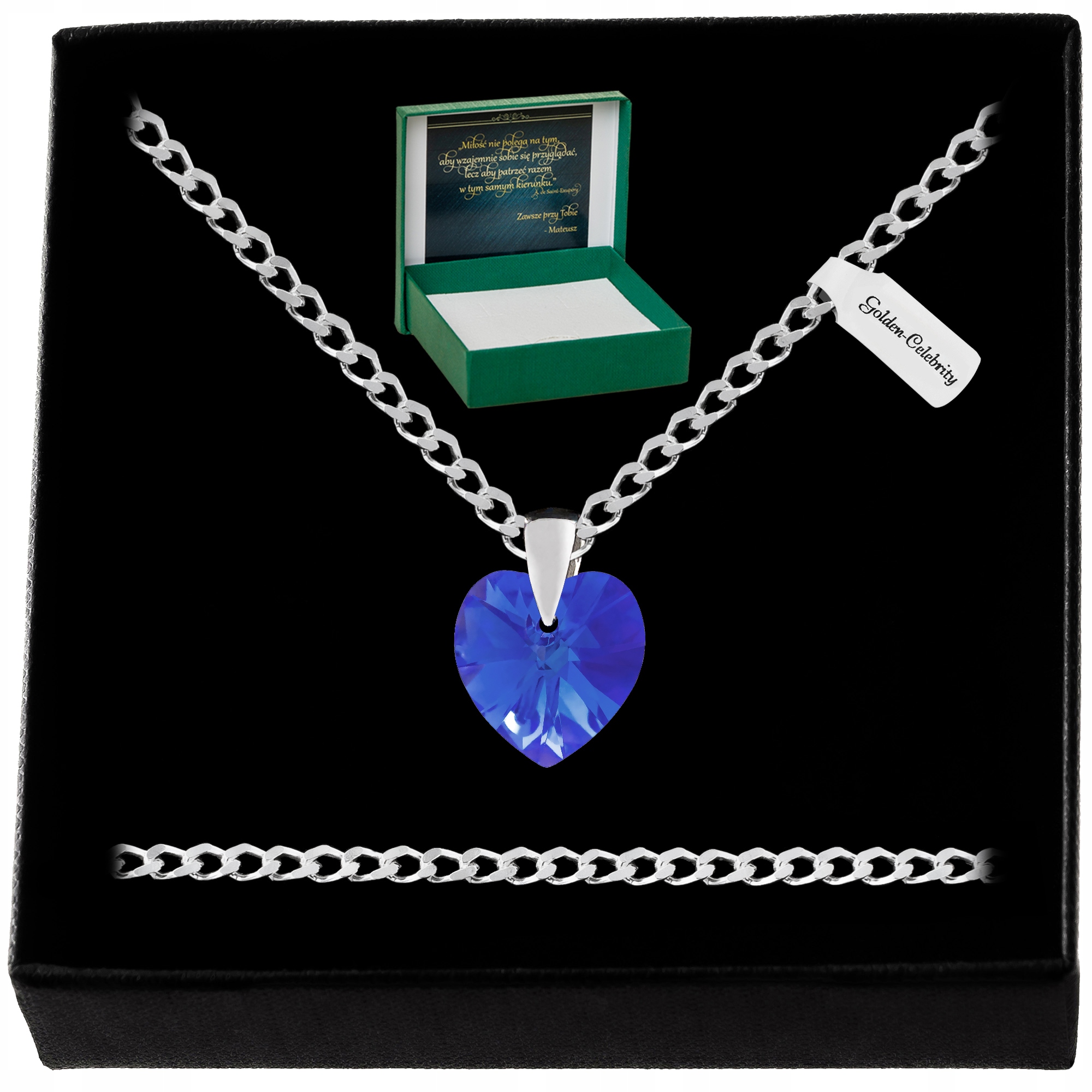 Stříbrný Řetízek Srdíčko Swarovski 925 Náhrdelník Přívěsek Pro Babičku