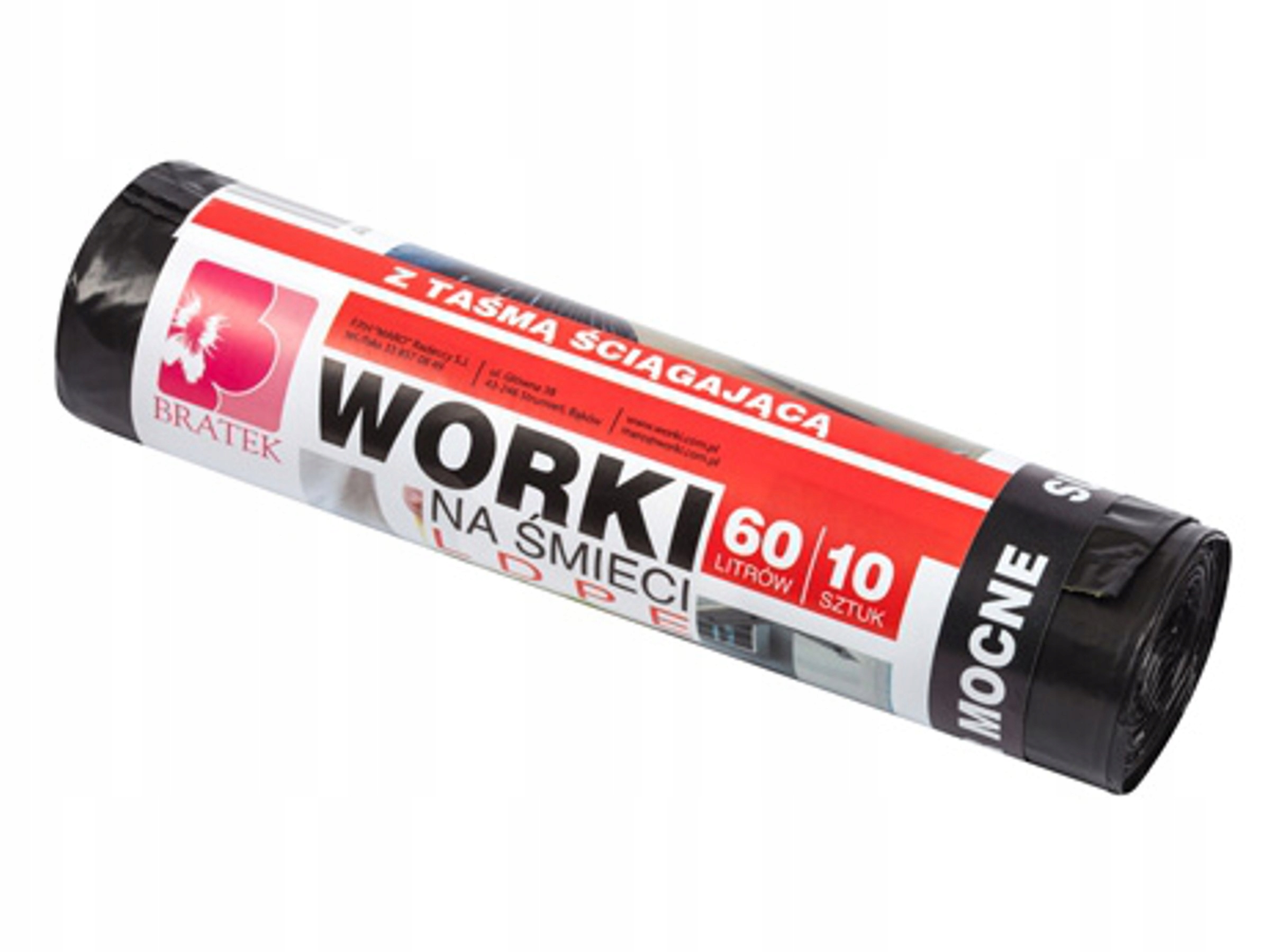 

Worki Na Śmieci Z Taśmą 60 Litrów 10 Sztuk Ldpe