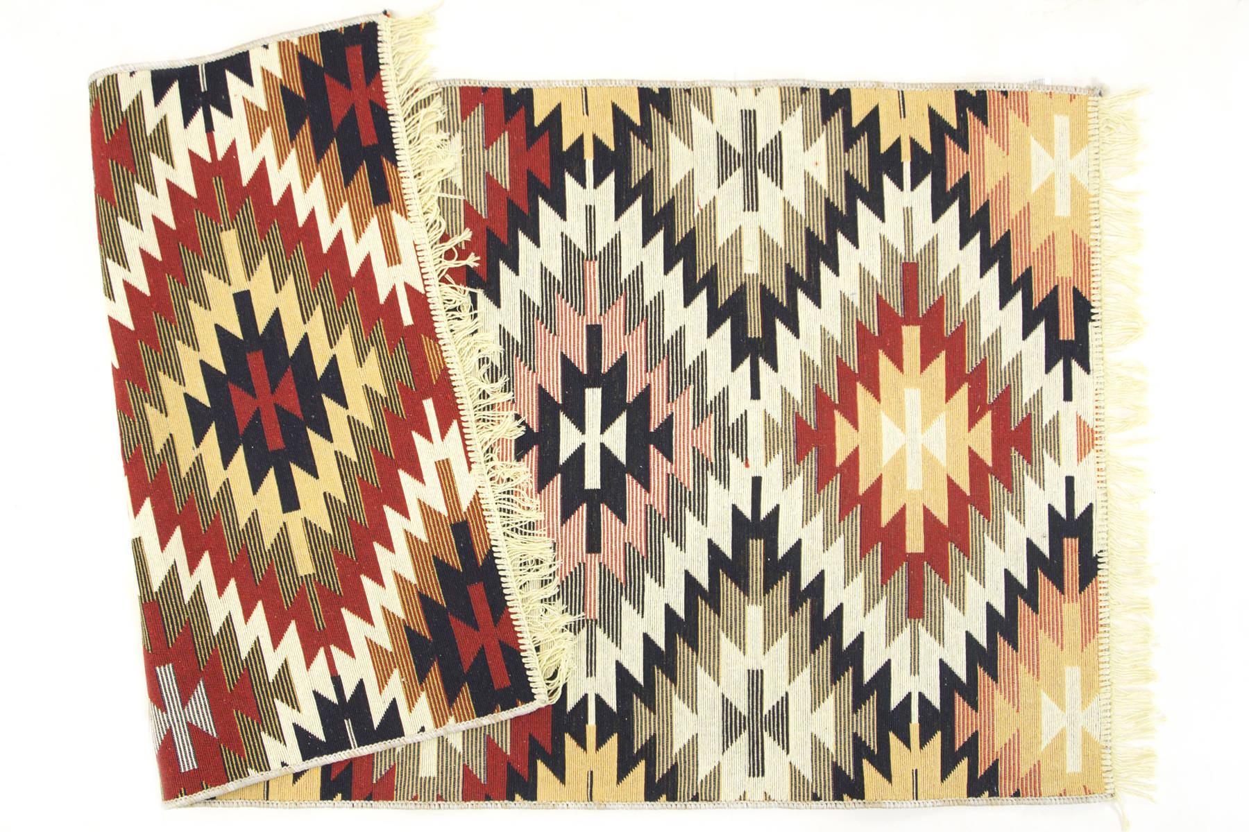 

80x150 cm Chodniczek Dwustronny W Romby Zygzaki