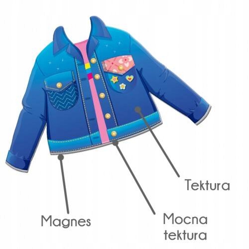 MAGNETYCZNA UBIERANKA KLOCKI MAGNETYCZNE UKŁADANKA GRA MODA UBIERANIE KAFER Liczba elementów 43 szt.