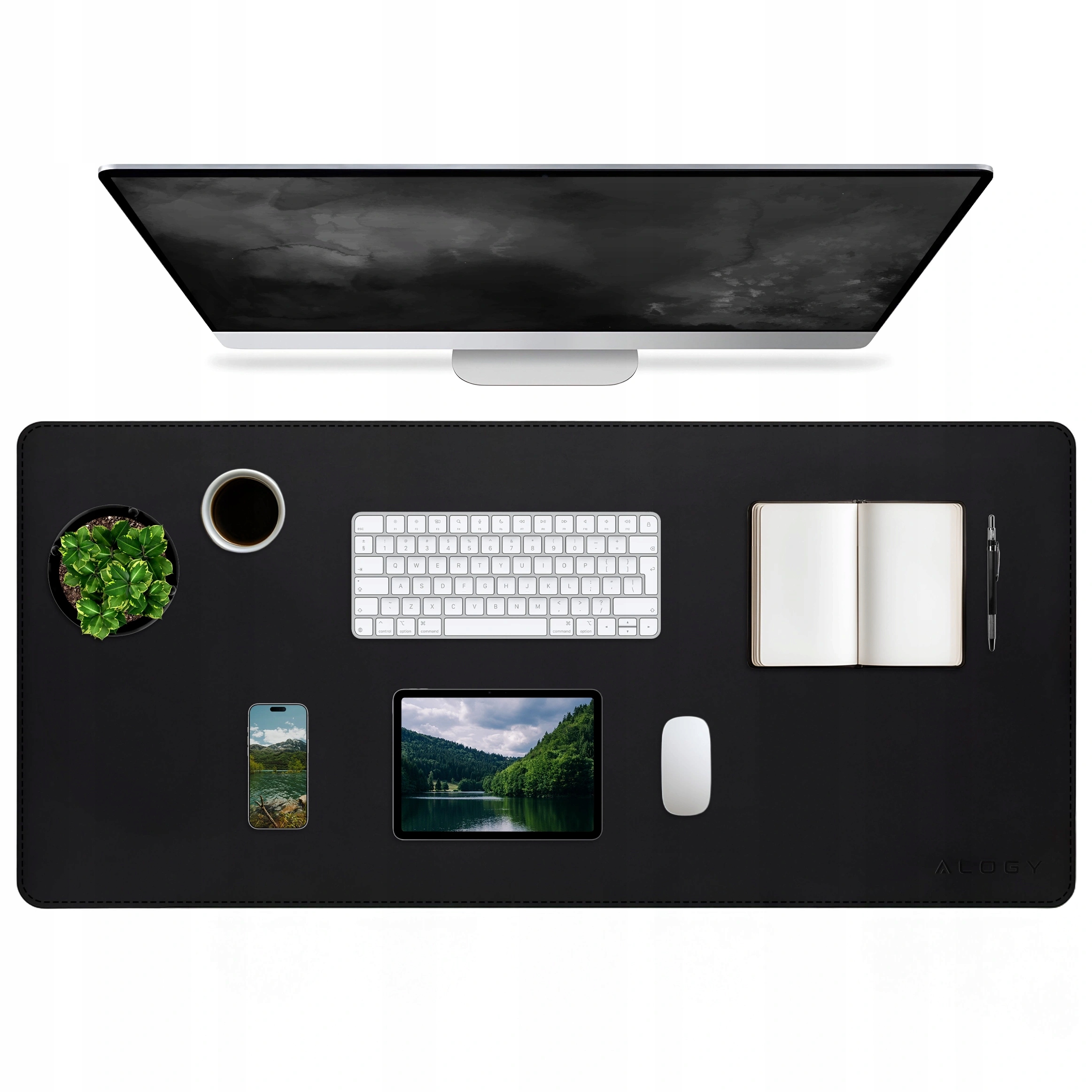 Podkładka Pod Myszkę Klawiaturę Laptop Mata Na Biurko 80X40 XXL Ekoskóra