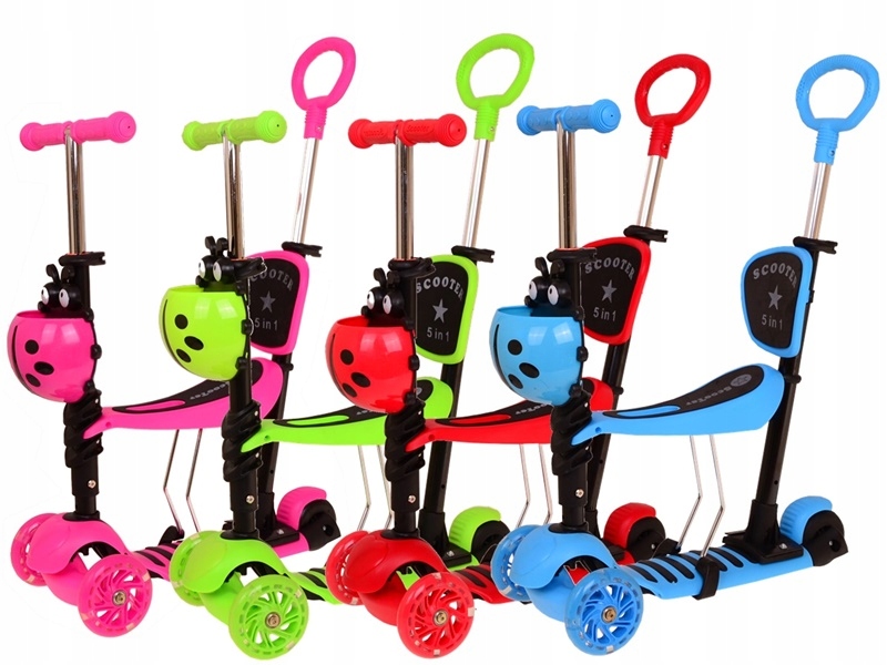 Hulajnoga trójkołowa YM-SC-6 Pink/red