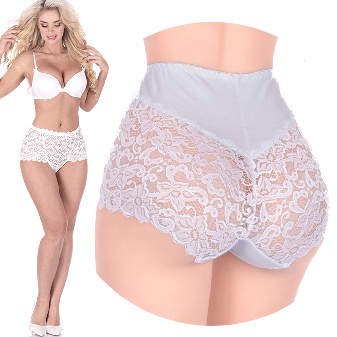 

Majtki Wysokie koronkowe Wyszczuplające plus size