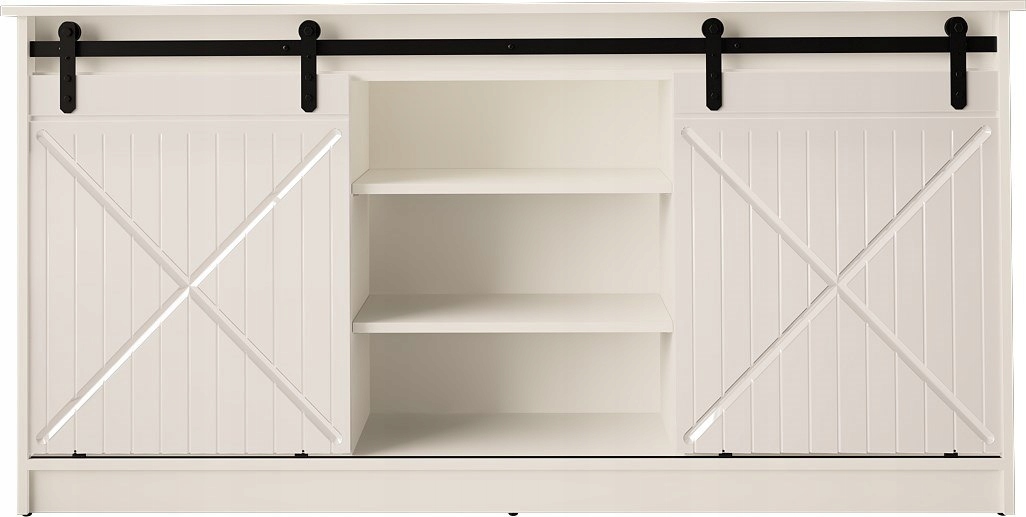 Komoda 160x80x35 Granero biały/biały połysk