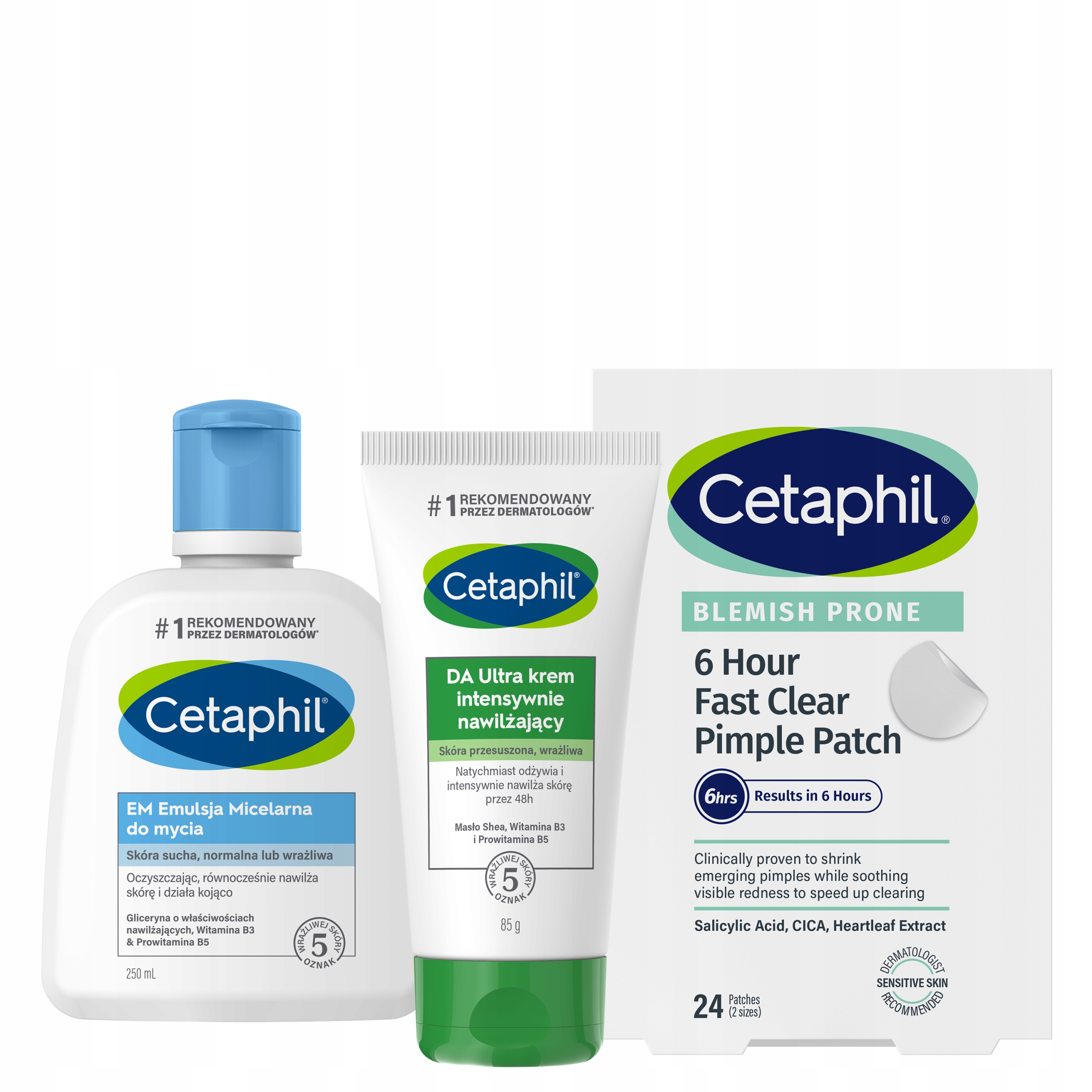 Cetaphil 6 hour Pimple Patch plastry na wypryski Em 250ml Da