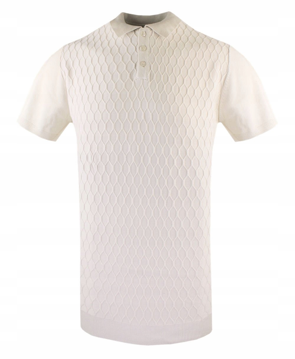 Pletená pánská Polokošile Brave Soul Ecru XL