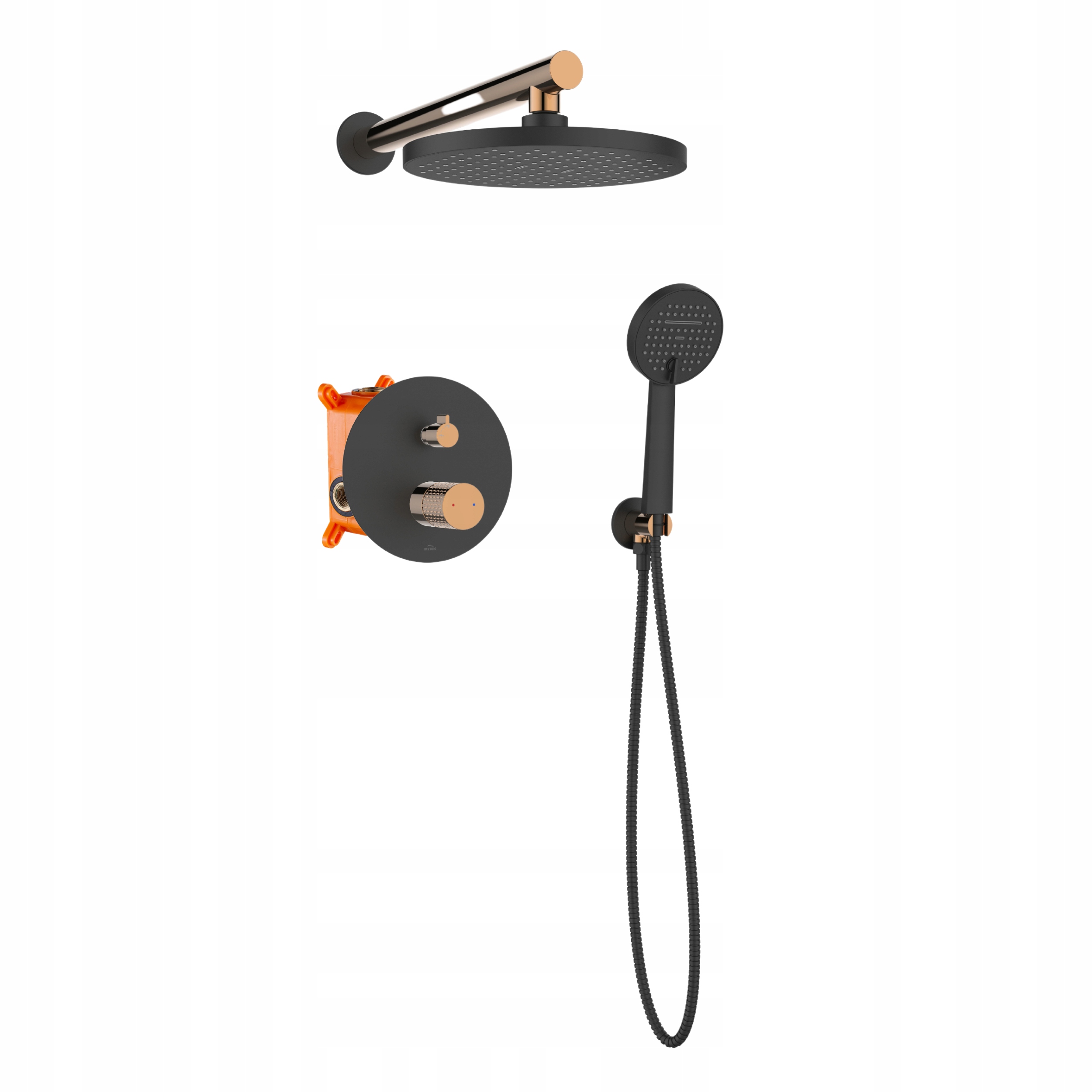 Invena Sada s 2-funkční baterií Moonlight černá/růžová zlatá BS-77-014-V.