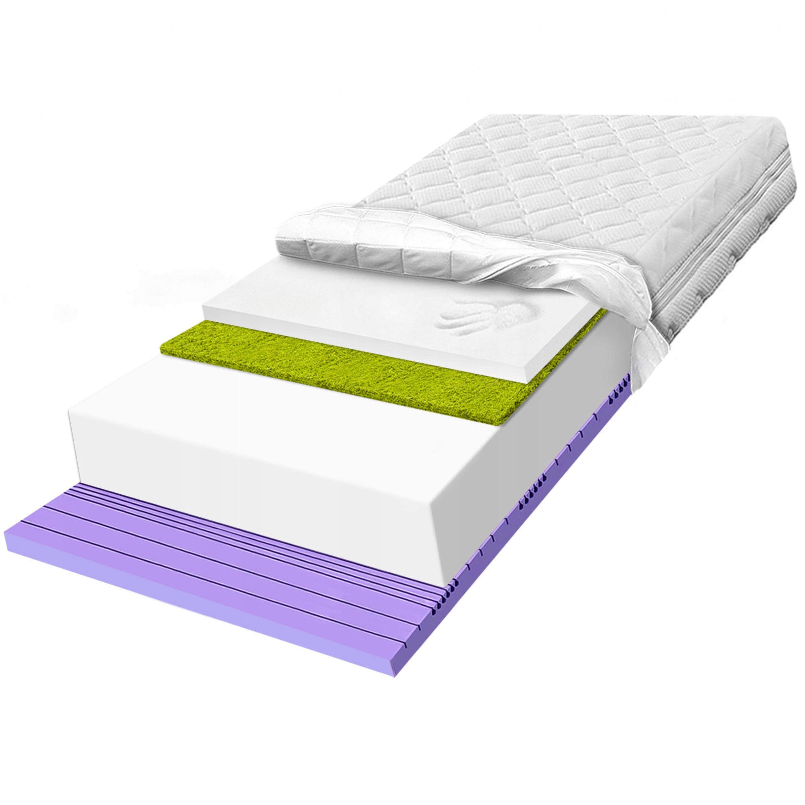 Matrac 140x170 z peny H2 termoplastický s morskou trávou, obrysový, 25 cm