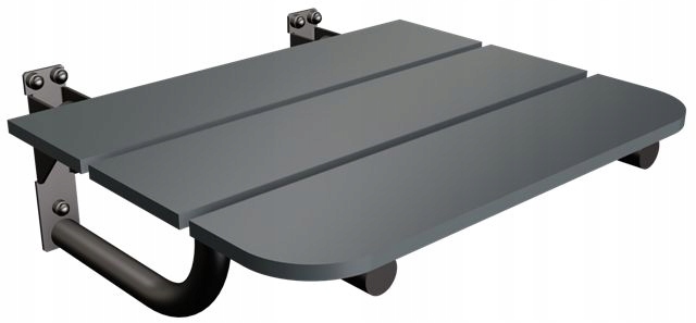 Krzesełko siedzisko prysznicowe czarne uchylne