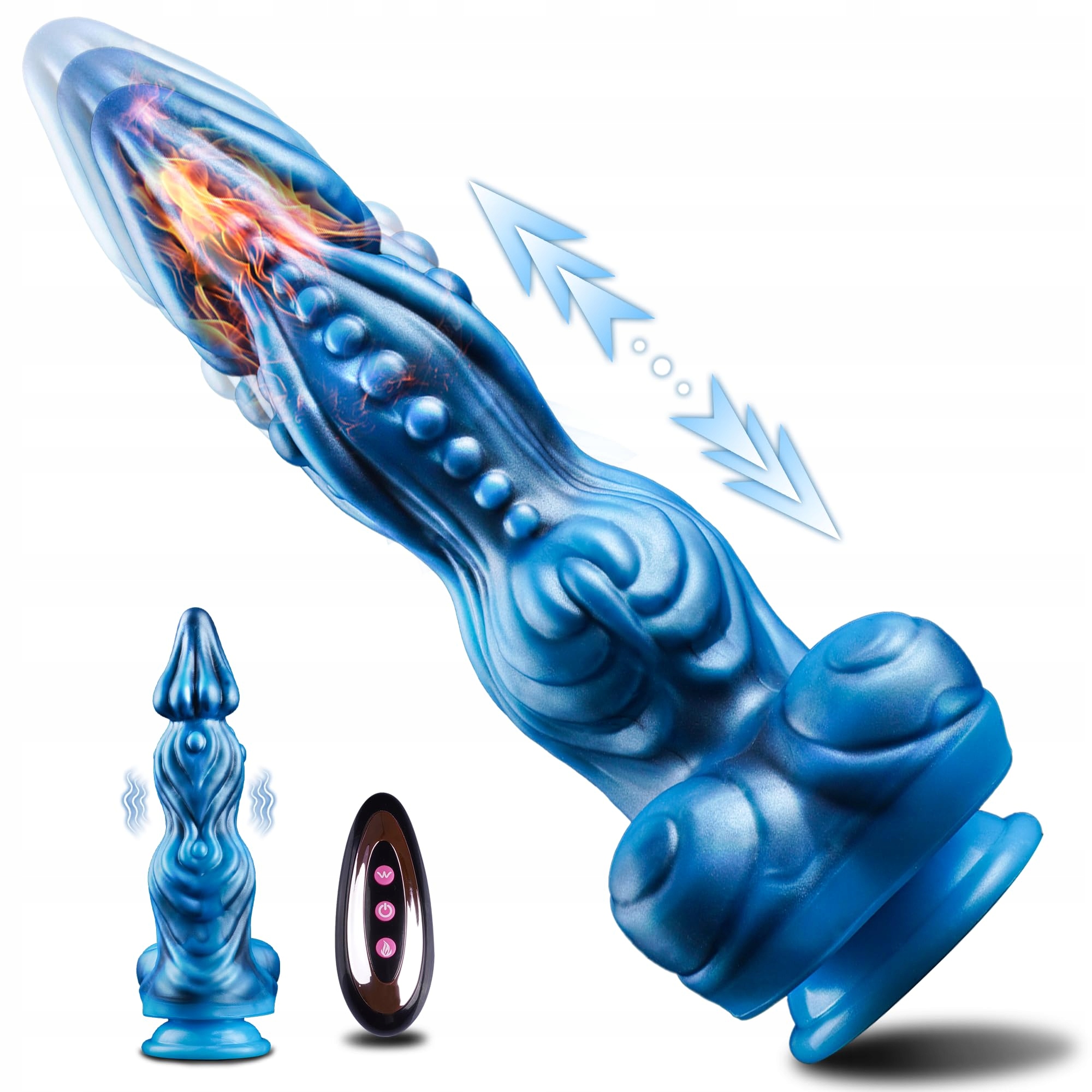 FANTASY Dildo Wibrator Stymulacja Prostaty 10 Trybów Wibracji Ogrzewanie — miniatura 7