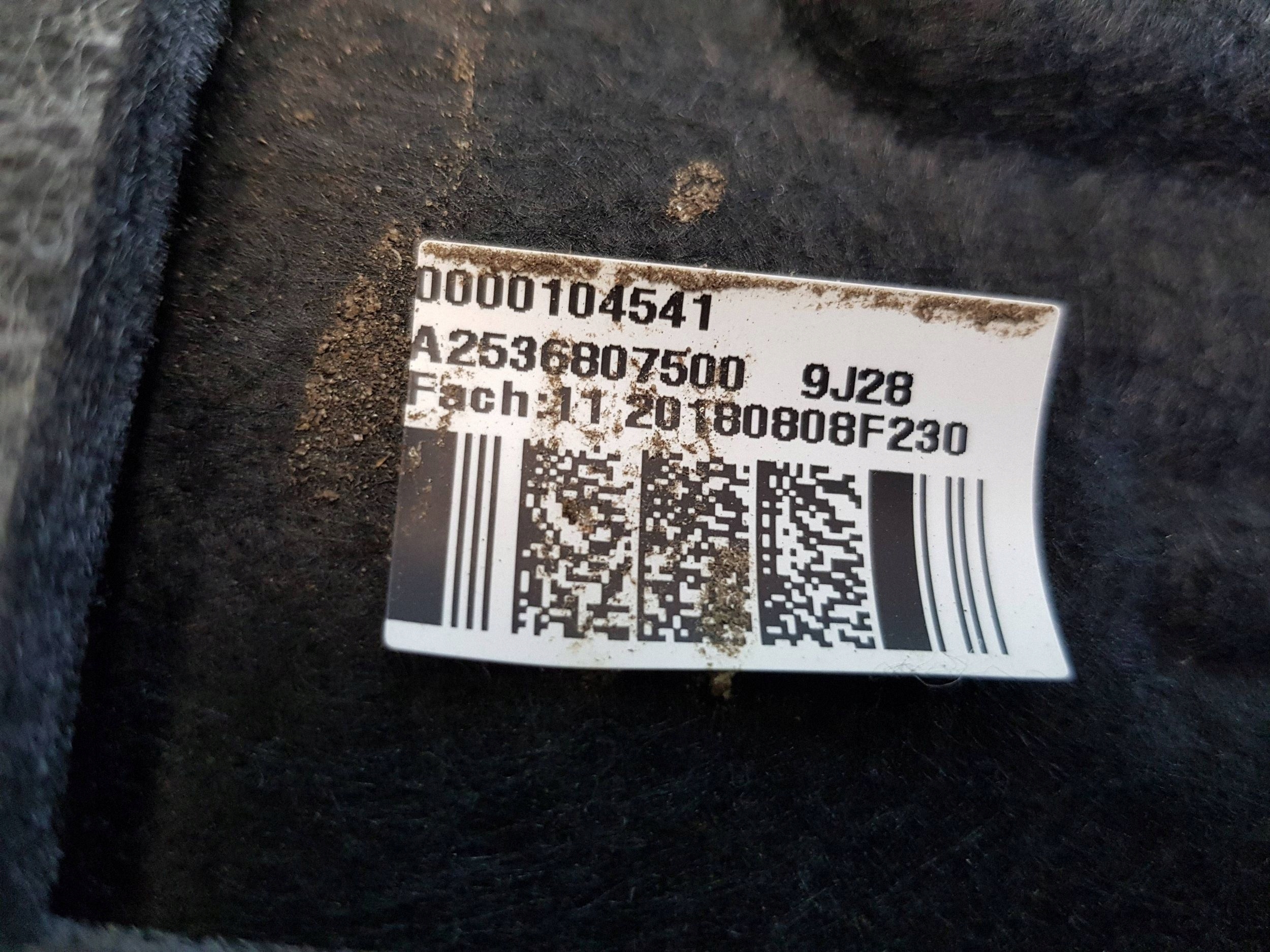 boot upholstery left rear part A2536807500 MERCEDES GLC W253