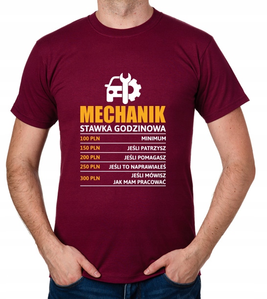 

koszulka Mechanik stawka godzinowa prezent