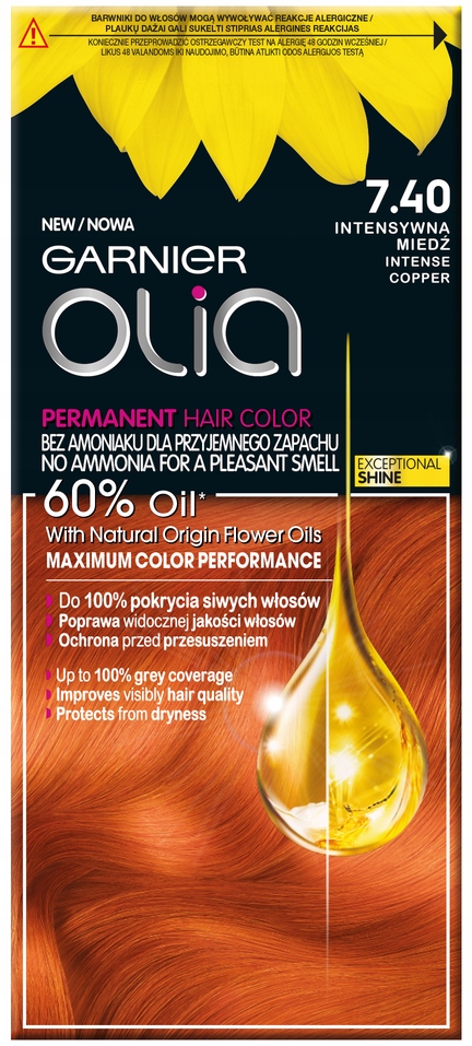 

Garnier Olia Farba włosów 7.40 Intensywna Miedź