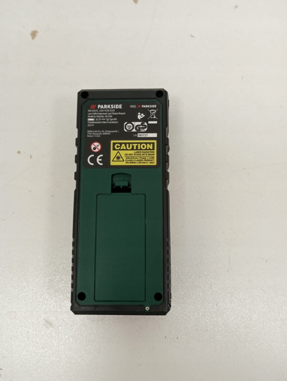 DALMIERZ PARKSIDE (872/24) Maksymalny zasięg 31-60 m