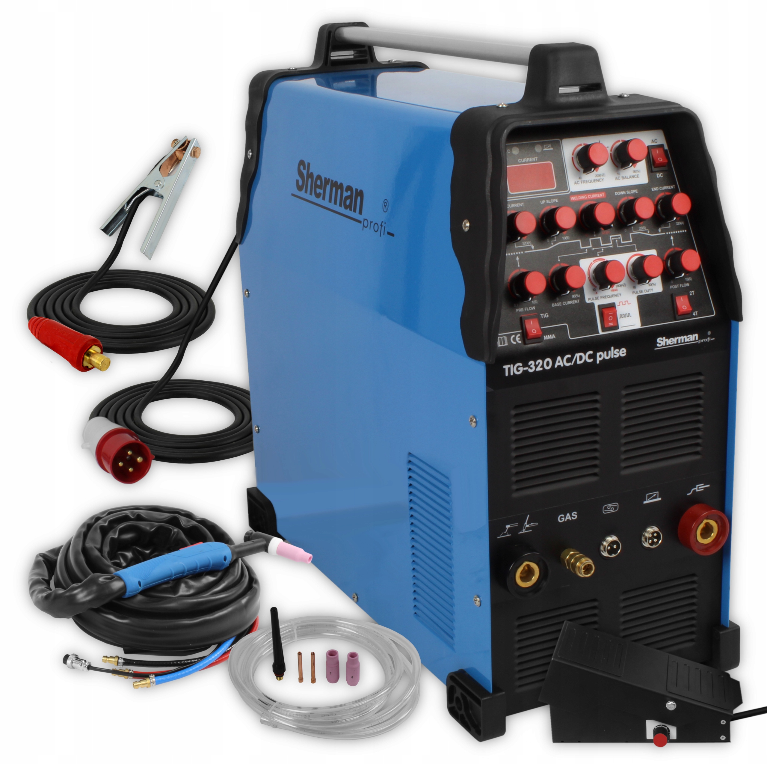Sherman TIG AC/DC 320 PULS Spawarka + pedał