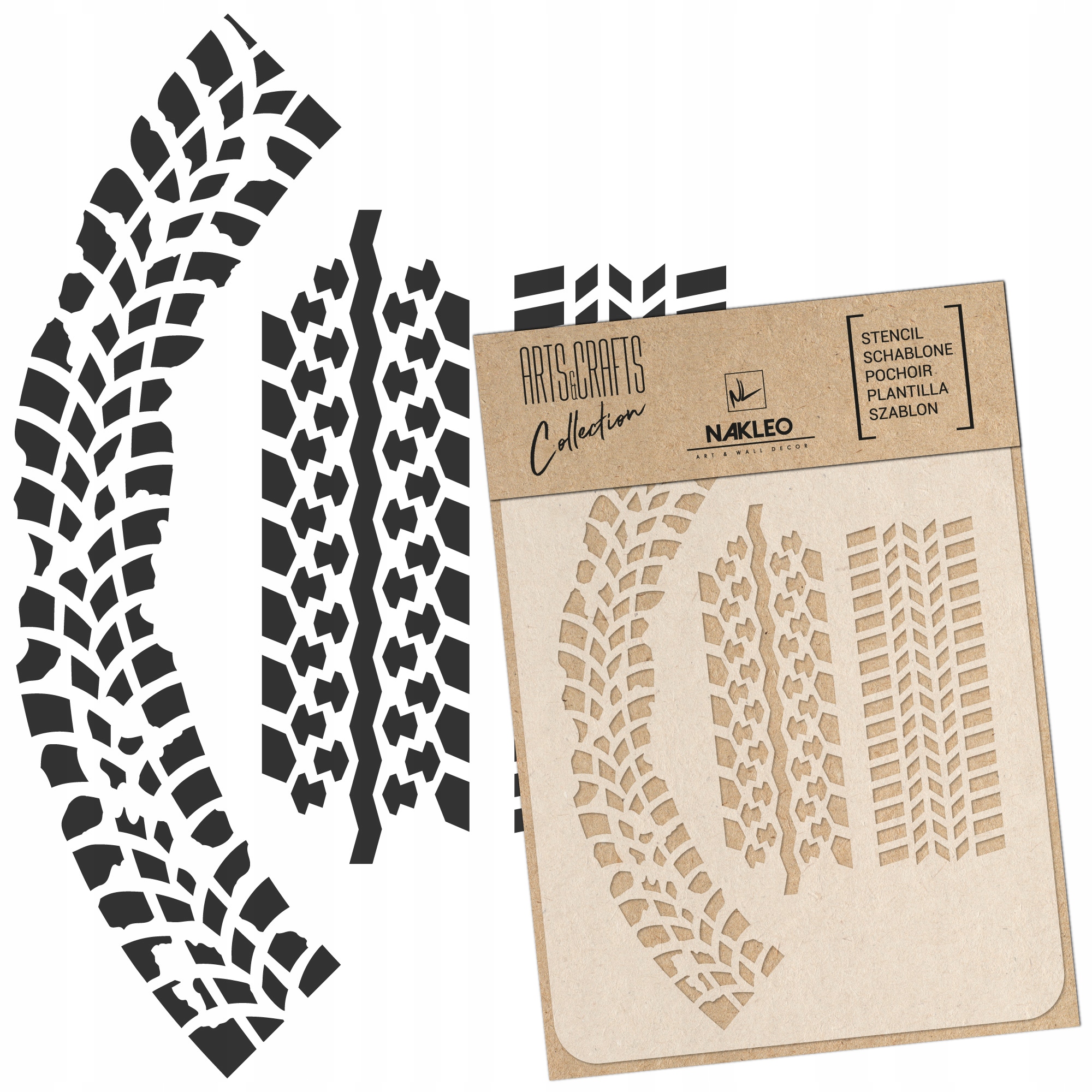 Szablon Scrapbooking Diy A5 Ślady Opon Koła