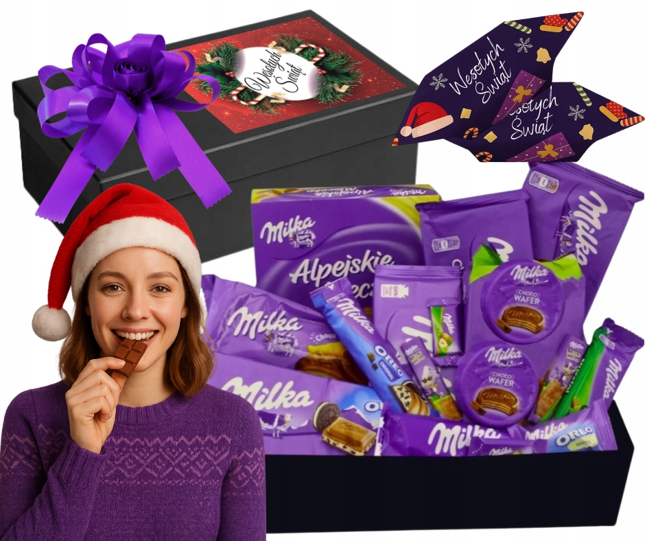 Levně Box dárková sada Milka Dárek na Vánoce Mikuláš Mikulášský balíček XXL