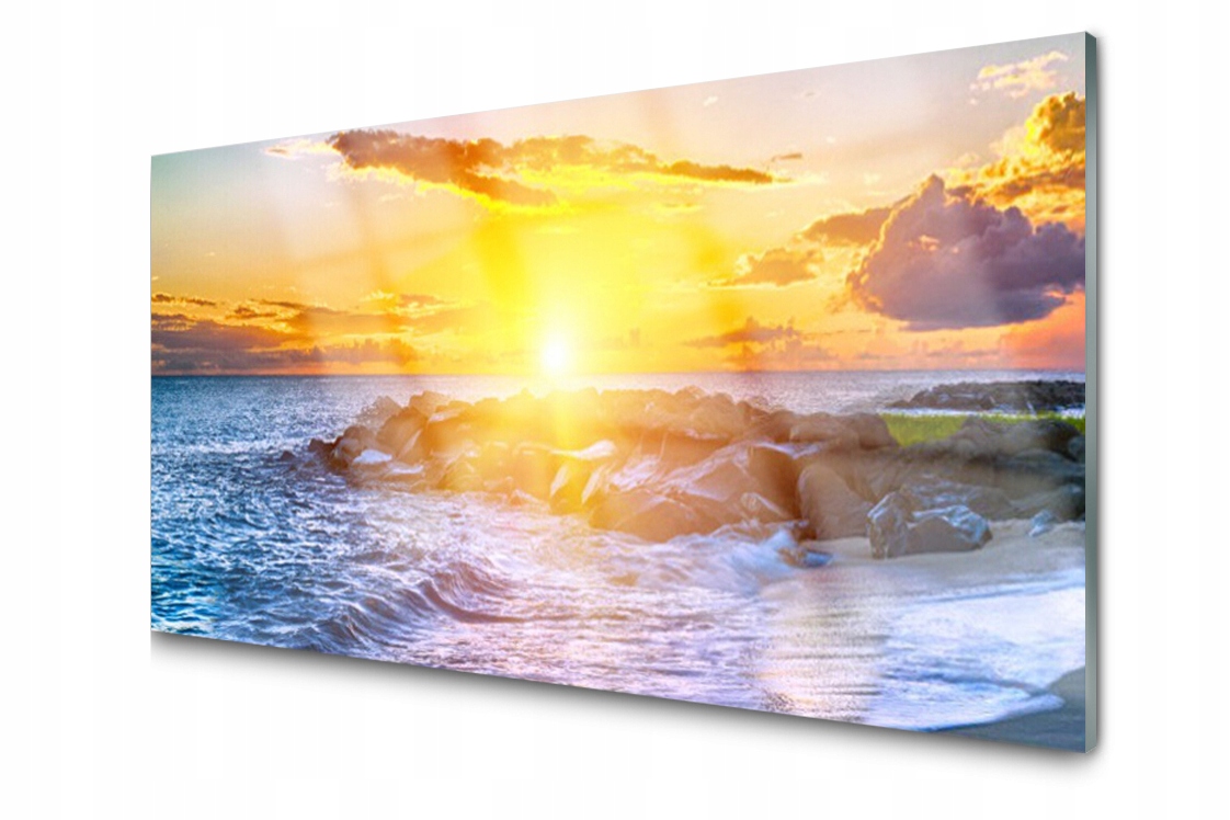 

Panel szklany Płytka Zachód Słońca Morze 140x70