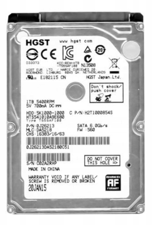Apple HDD HTS541010A9E662 1TB