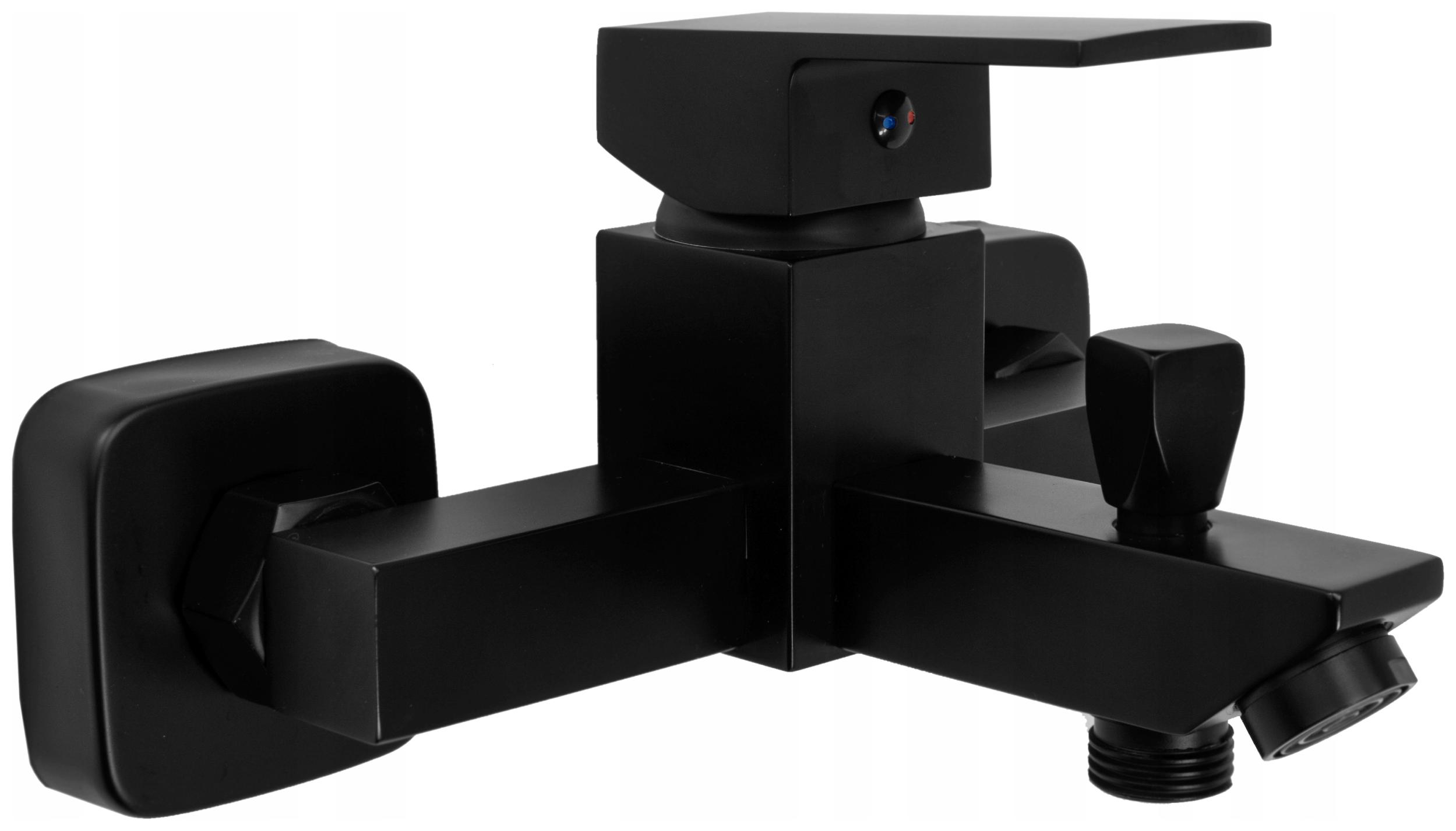 Caro Čierna Vaňová Batéria Štvorcová Cubic Vodovodný Kohútik