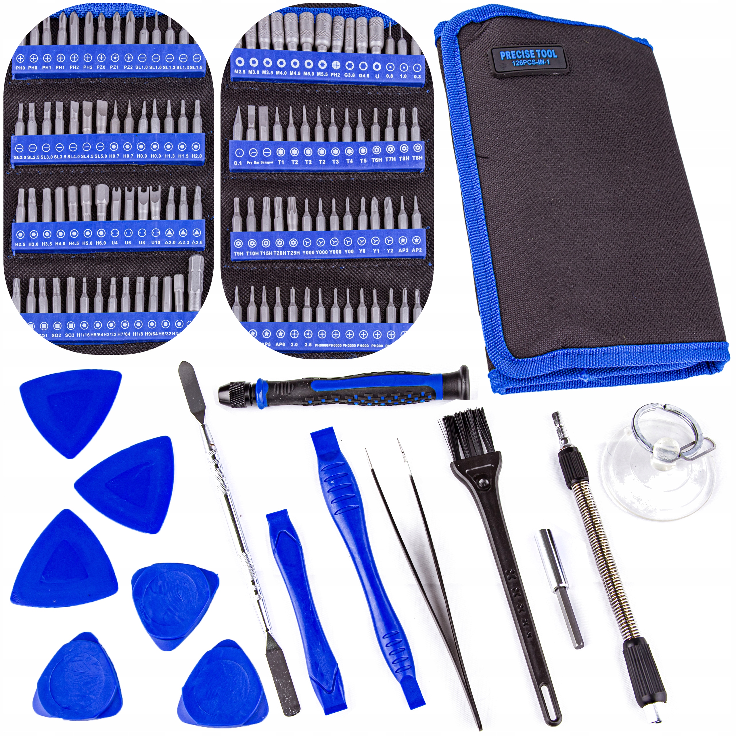 Zestaw Narzędzi Do Naprawy Telefonów 126 el Bity