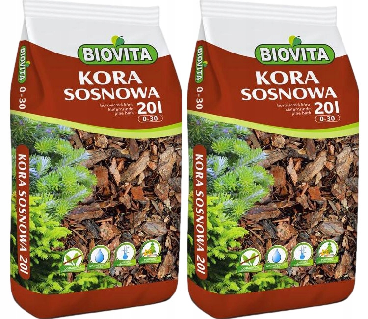 KORA SOSNOWA MIELONA 0-30mm 20L KOMPOSTOWANA