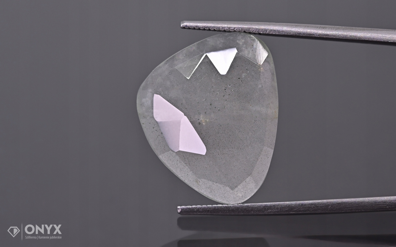 Akvamarín fasetovaná nepravidelná rozeta 20,5x16,5