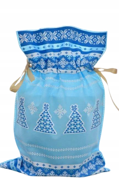 TORBA NA PREZENTY ŚWIĄTECZNE WOREK UPOMINKOWY materiałowy 30x45cm