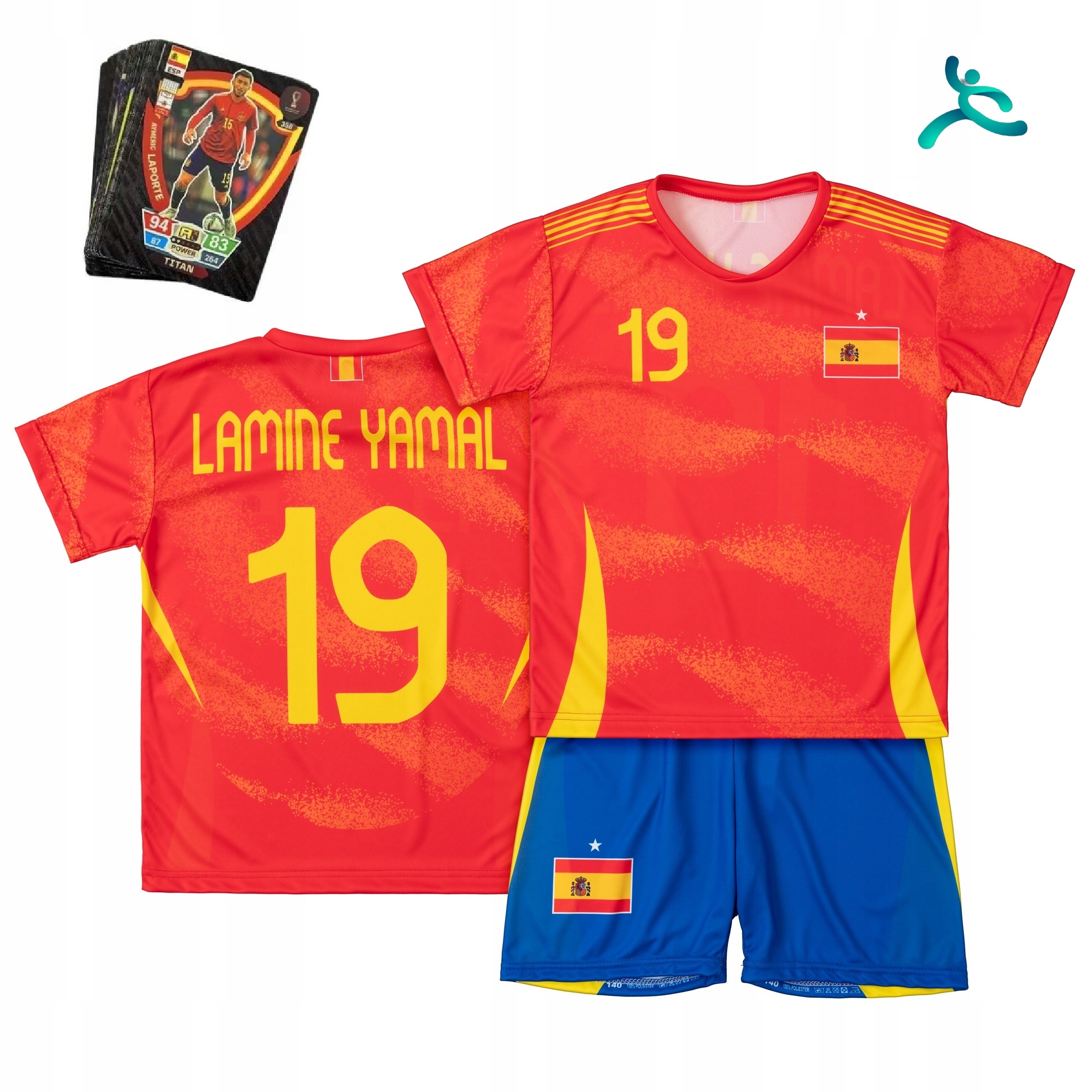 Strój komplet piłkarski Lamine Yamal Hiszpania rozm. 134