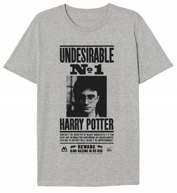 

T-Shirt Koszulka Bluzka Harry Potter 146 Szara
