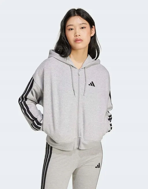 adidas Dámská Essentials 3-pásková French Terry Mikina, L