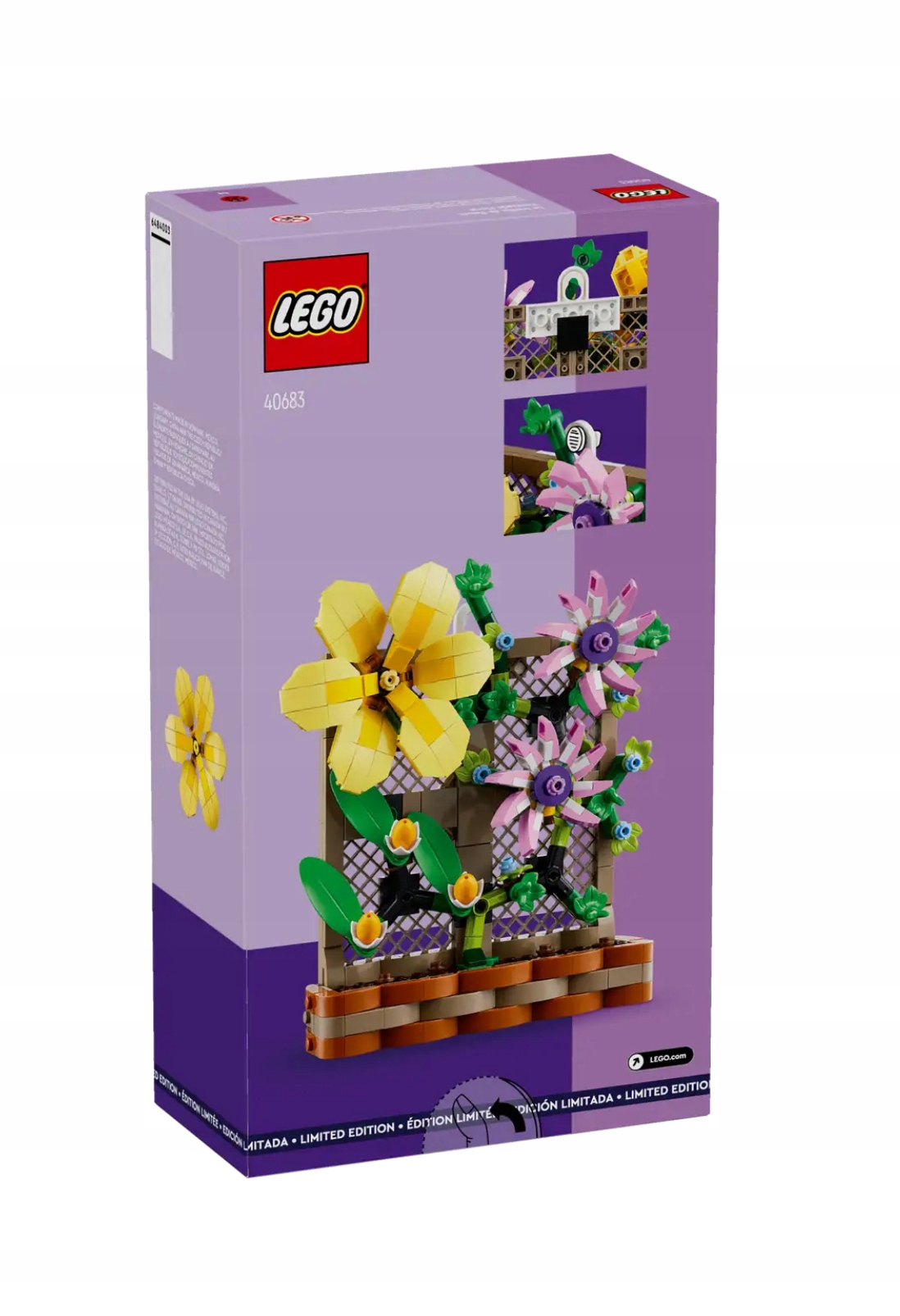 Lego Květiny Květinová kompozice na mřížce Půvabný Dárek pro ni Nové