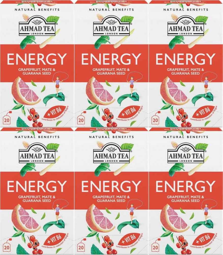 Herbata Ahmad Tea Energy Healthy Benefit 6x20szt