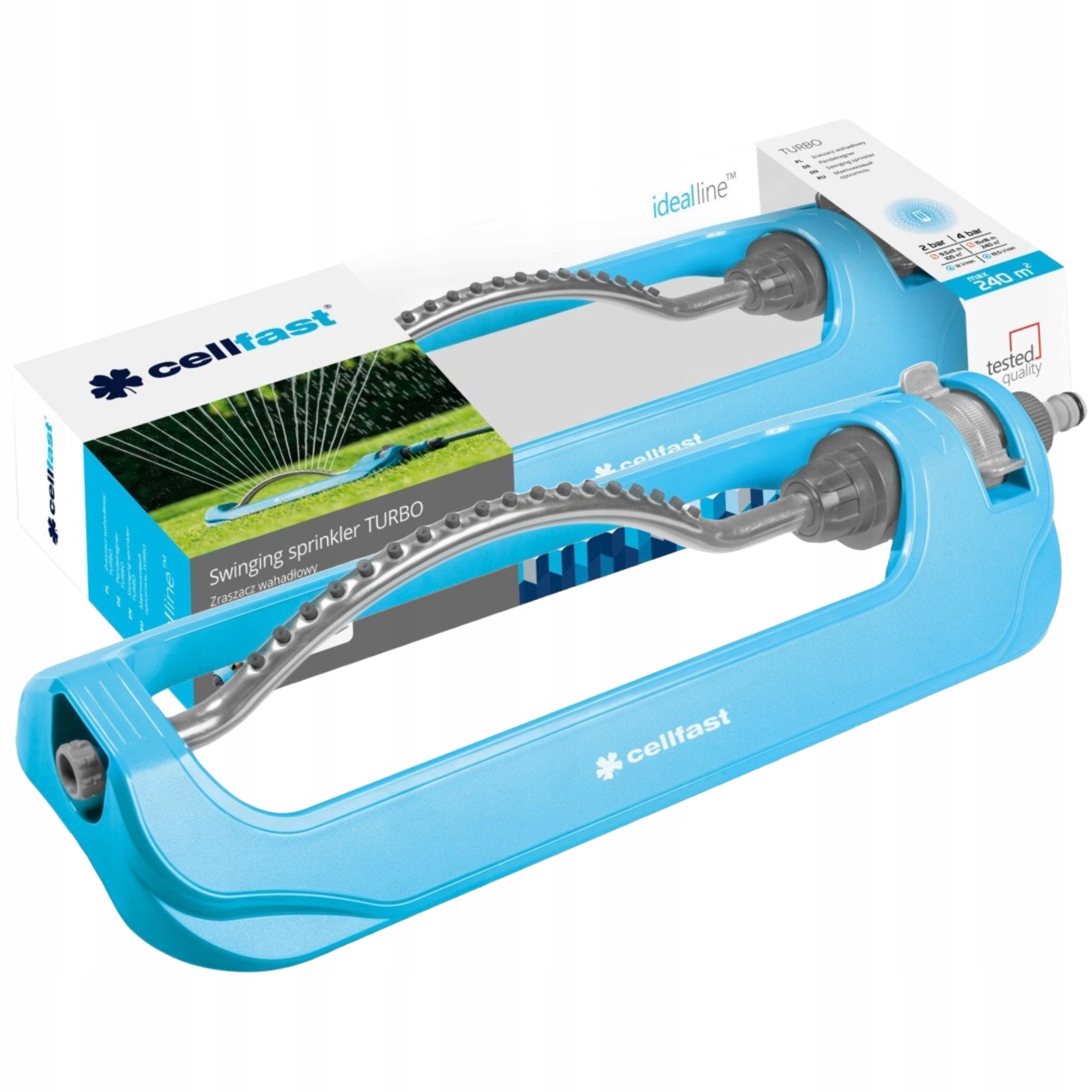 ZRASZACZ WAHADŁOWY TURBO IDEAL CELLFAST 52-070 DO PODLEWANIA ZRASZANIA