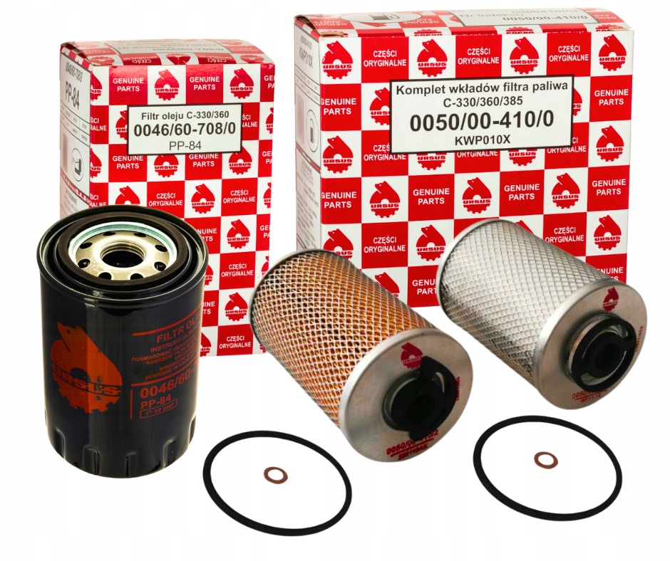 FILTR OLEJU FILTR PALIWA URSUS C330 C360 ZESTAW KOMPLET ORYGINAŁ