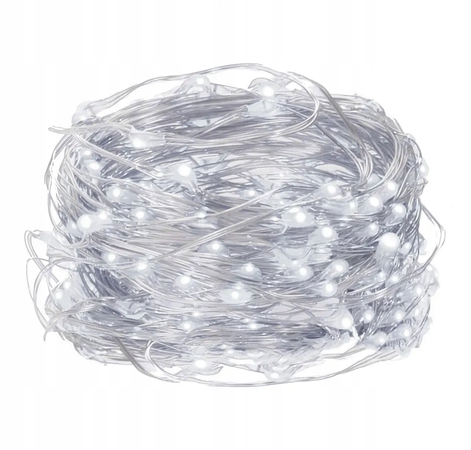 

Lampki Druciki 20 Led na Baterie Biały Zimny 2m