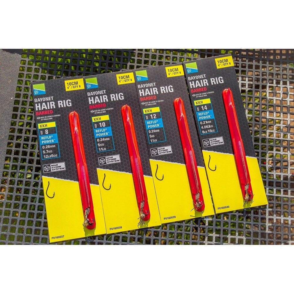 Przypon Method Feeder PRESTON Bayonet Hair Rigs #12 KKH 4" 10cm 8 sztu Liczba sztuk 8 szt.