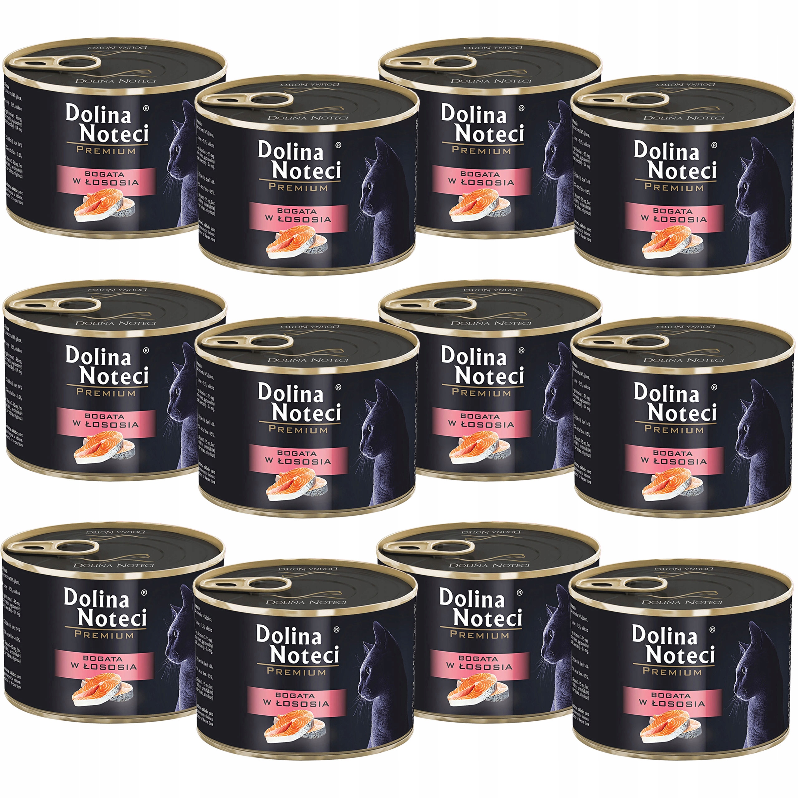 Levně Dolina Noteci Premium Krmivo pro kočky losos 12x185g