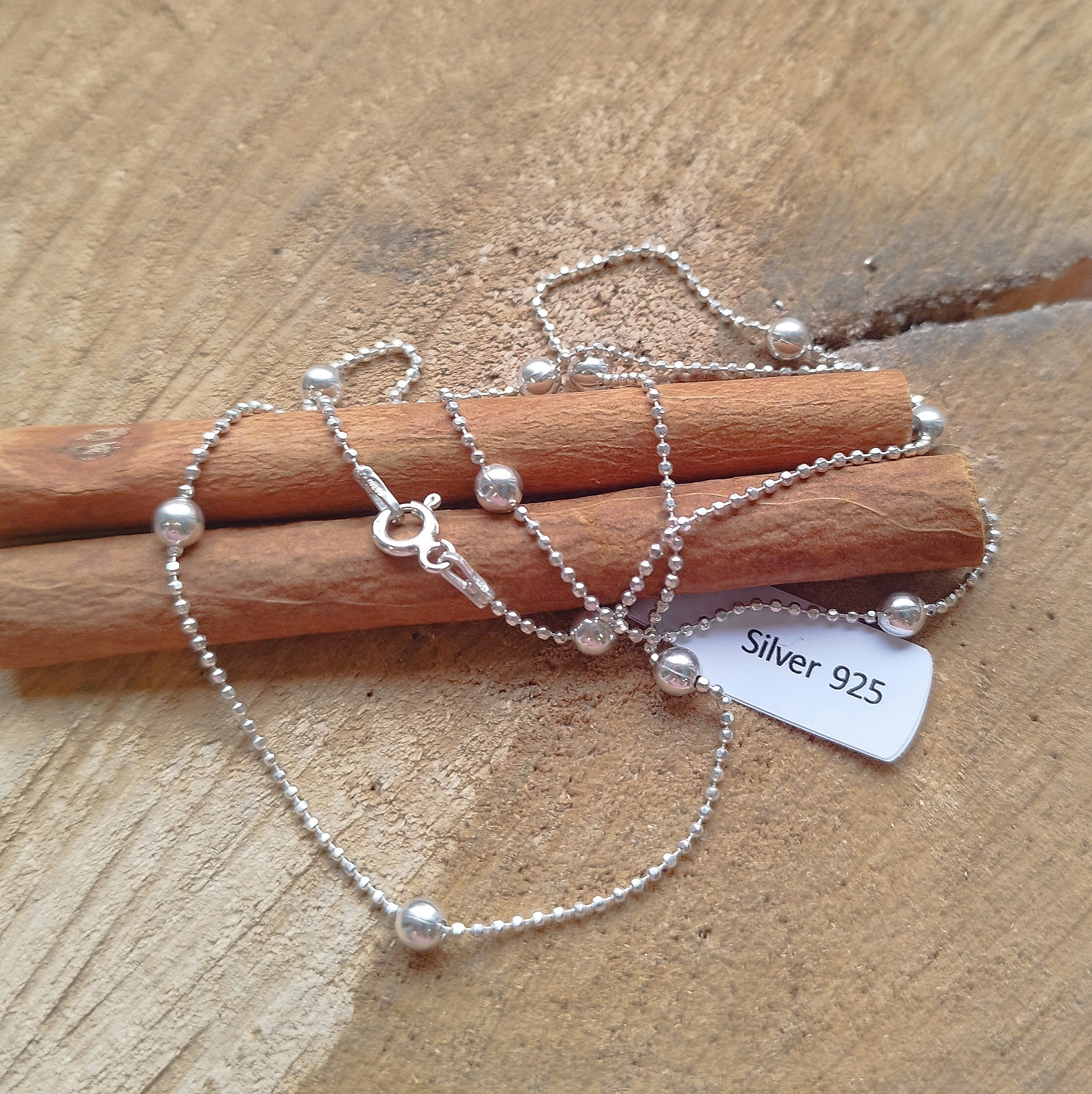 NASZYJNIK SREBRNY CHOKER DIAMENTOWANY KULECZKI SREBRO 925 Marka EArkadia