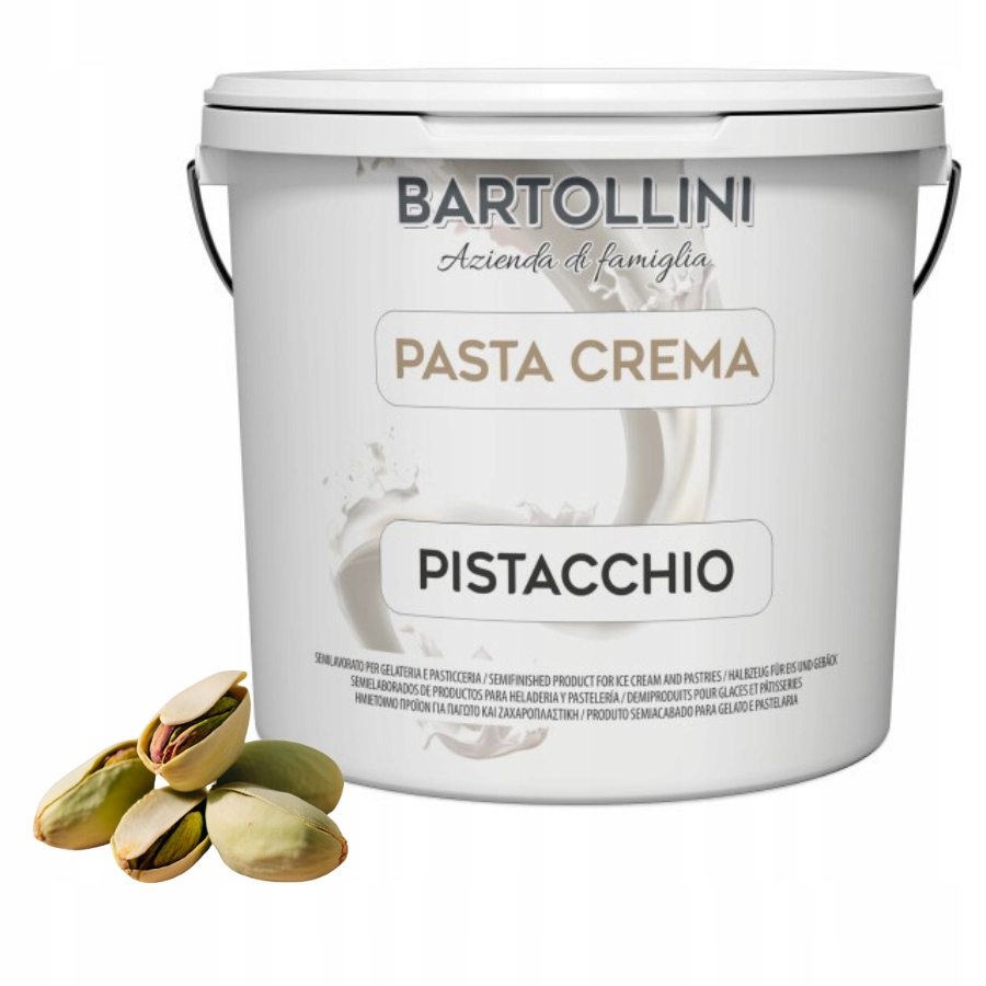 100% pistáciová pasta na zmrzlinu, dezerty a krémy 2,5 kg Bartollini