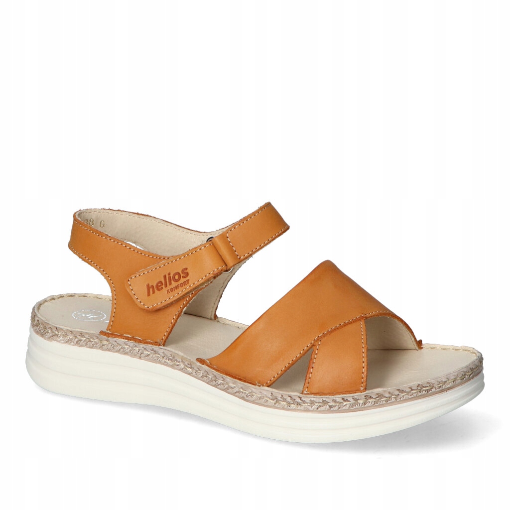 Sandály Helios 123 Světle hnědá lico 37