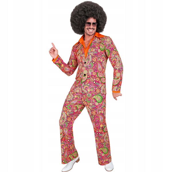 Kostým Groovy Růžové Slzy Léta 70 Hippie S