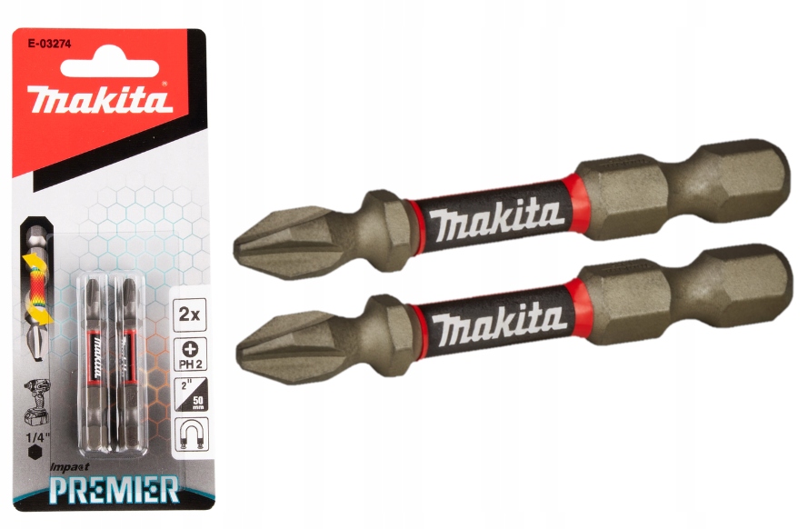 

Makita E-03274 Końcówki Wkrętakowe Bit Ph2 50mm