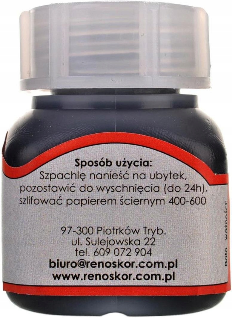 

G12-76 Czarna Szpachla Naprawa Rys Na Skórze 30 ml