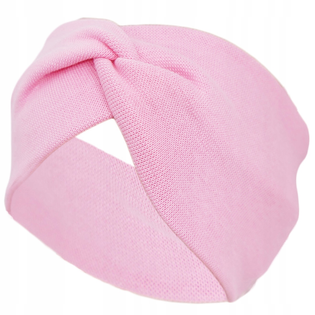 

Różowa Opaska dziewczęca 46-50 przeplatana