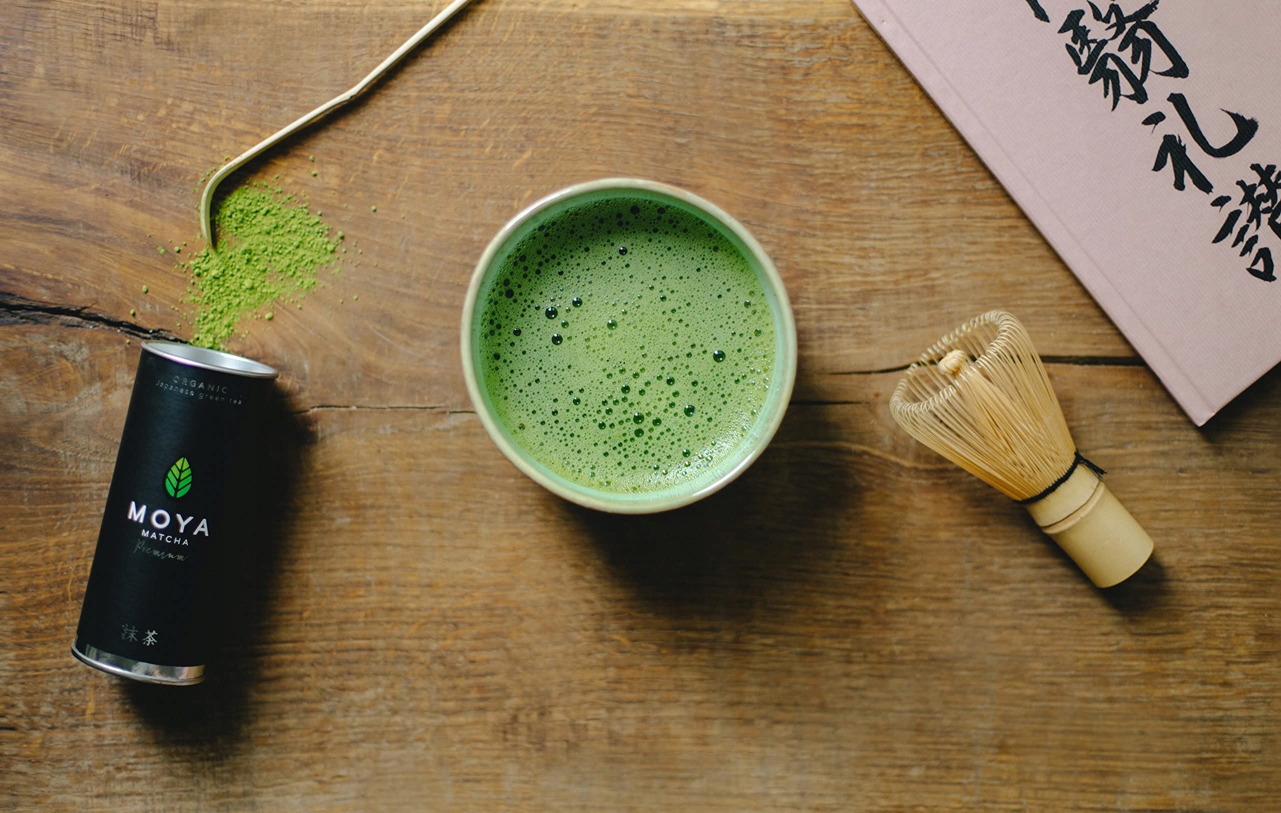 MOYA MATCHA BIO PROSZEK ZIELONA HERBATA 30G PREMIUM JAKOŚĆ ORGANICZNA — miniatura 6