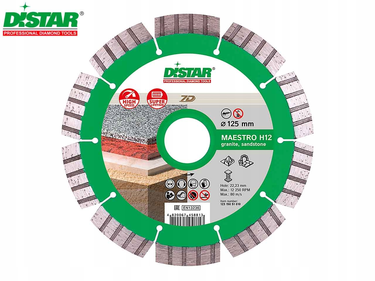 Diamantový kotouč DiSTAR Maestro H12 125 mm na žulu