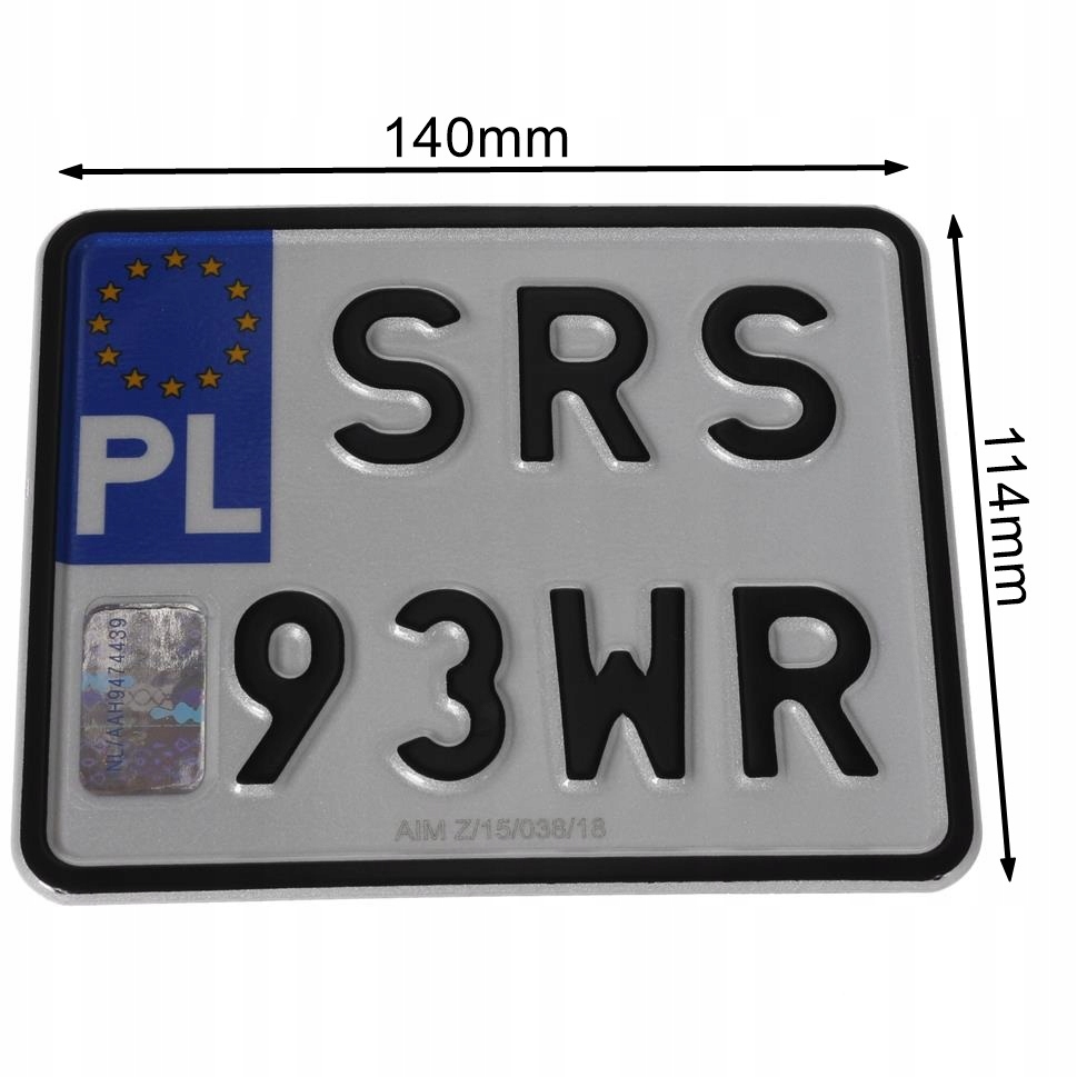 RAMKA NA TABLICĘ REJESTRACYJNĄ MOTOROWER zaślepka Producent Utal