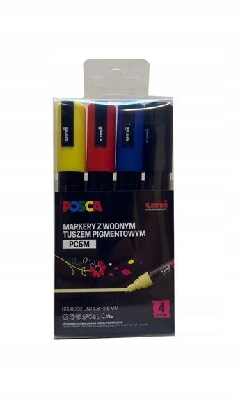 Fixy plakátové PC-5M 4 barvy Posca Uni