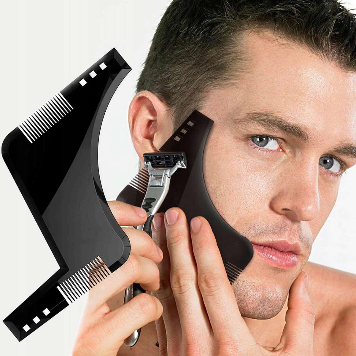 SZABLON GRZEBIEŃ DO STYLIZACJI BRODY ZAROSTU WĄSÓW Marka Retoo